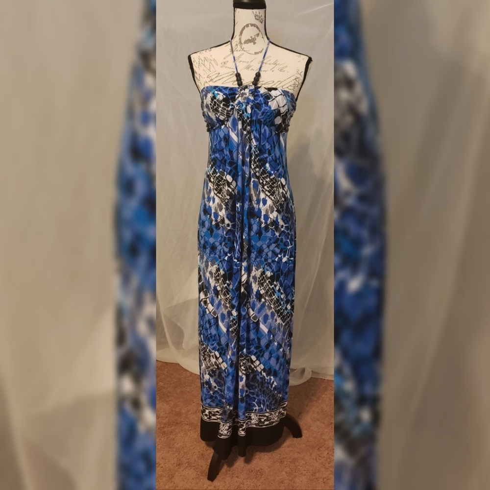 Aqua pattern maxi stress